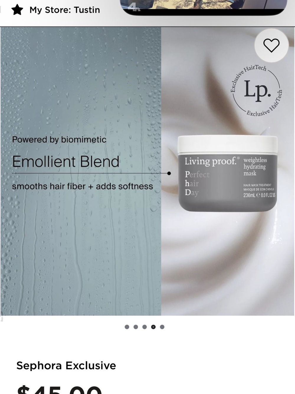 Living Proof Weightless Hydrating Hair Mask - Picture 3 of 4
